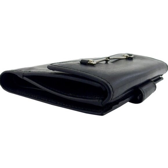 GUCCI W Hook Wallet Horsebit Enamel Leather Authentic Used - Picture 5 of 11